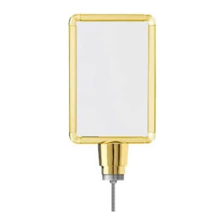 Lavi Industries Vertical Drum Top Post Sign Frame, 7" X 11", Gold 50-1130DV-S/GD